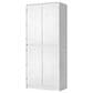 HOMLUX HOMLUX 72" Tall Farmhouse Kitchen Pantry Cabinet with 8 Door Shelves, Curved Design Storage Cabinet with 3 Adjustable Shelves, Hidden Drawer, Versatile Cupboard for Kitchen, Dining & Bathroom, White, , large