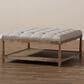 Baxton Studio Carlotta Square Ottoman in Beige, , large