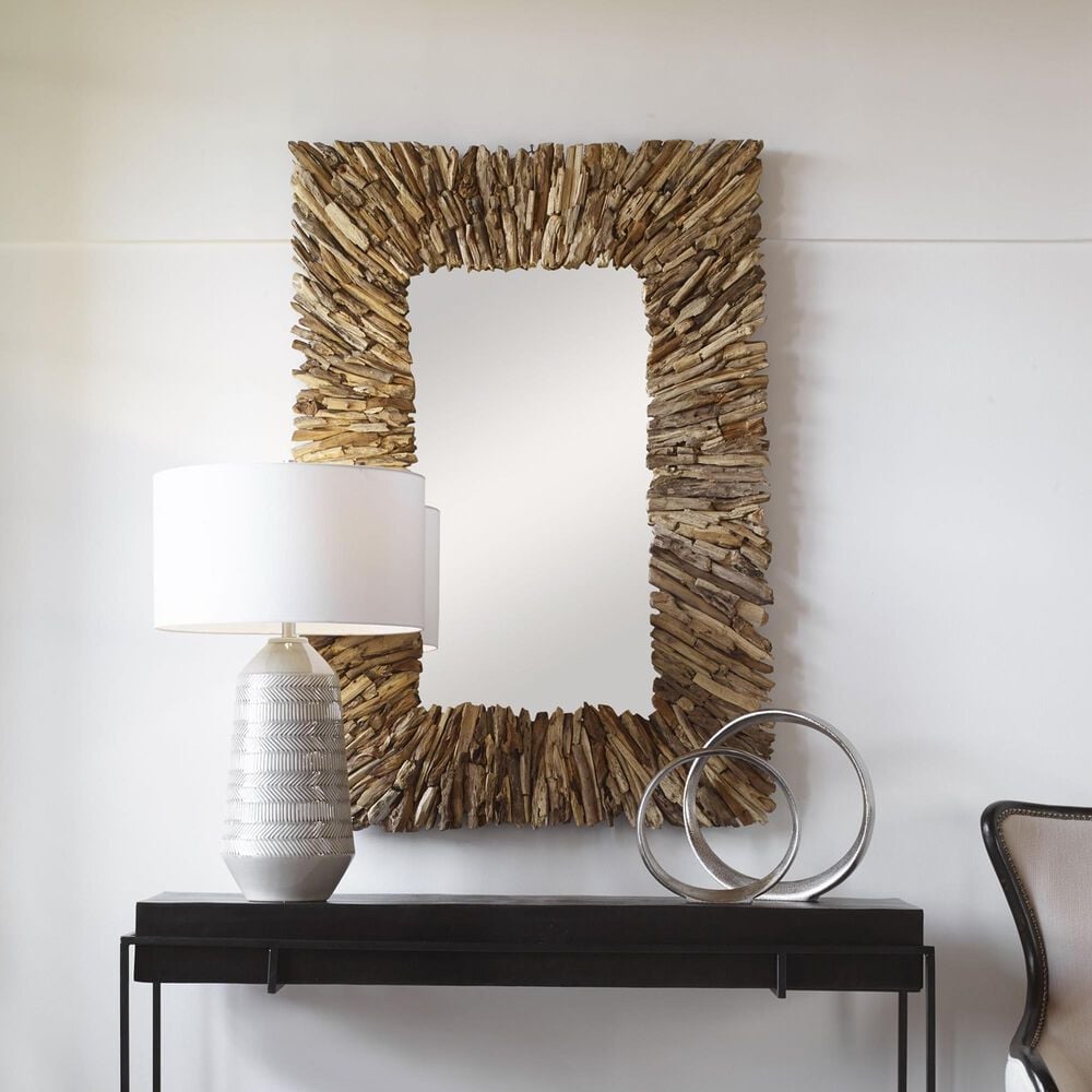 Uttermost Teak Branch Mirror in Natural Teak, , large