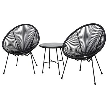 Rta Sassio 3-Piece Patio Chat Set in Black, , large