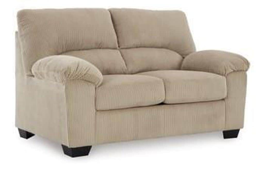 Ashley SimpleJoy Stationary Loveseat in Sand, , large