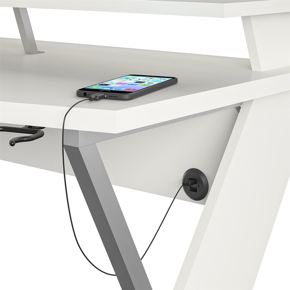 NTense Xtreme Gaming Desk in White, , large