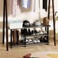 Noviland 3-Tier Shoe Rack in French Oak and Black, , large