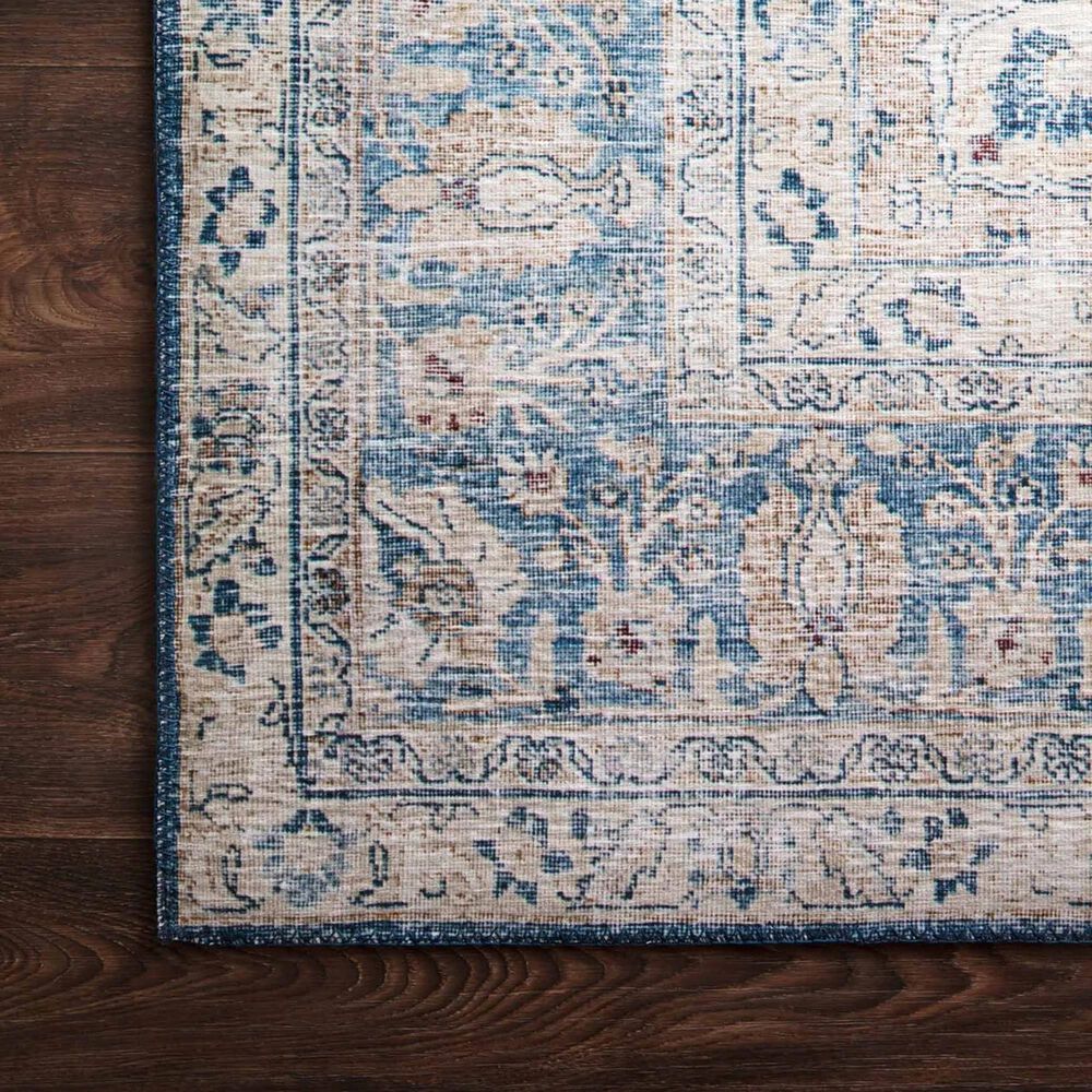Loloi II Layla LAY-07 2&#39;6&quot; x 9&#39;6&quot; Blue and Tangerine Runner, , large
