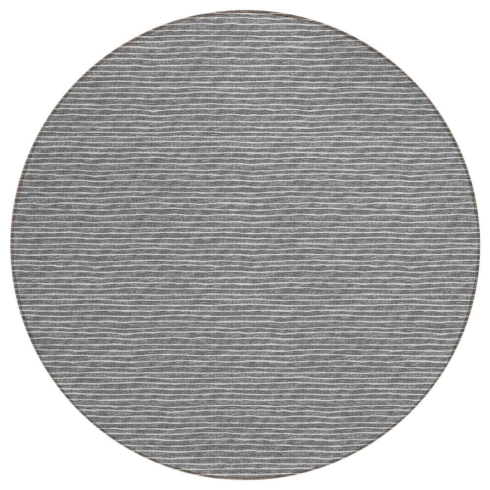 Dalyn Rug Company Laidley 8" Round Grey Indoor/Outdoor Area Rug, , large