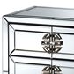 Baxton Studio Laken Mirrored 3-Drawer End Table in Silver and Antique Bronze, , large