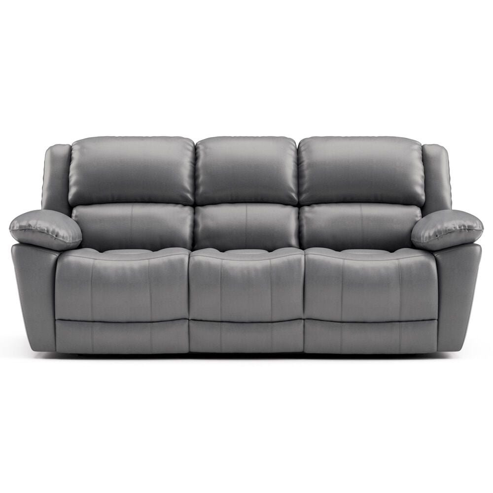 Furniture of America Glarus Manual Reclining Sofa in Dark Gray, , large