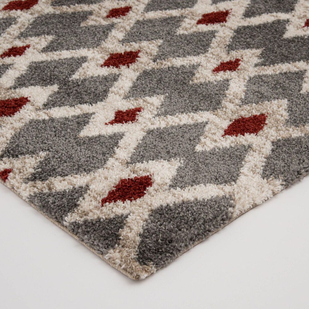 Central Oriental Tulsa Kiernan 5&#39; x 7&#39;3&quot; Armor Grey and Rust Area Rug, , large
