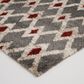 Central Oriental Tulsa Kiernan 5" x 7"3" Armor Grey and Rust Area Rug, , large