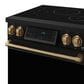 Thor Kitchen Gordon Ramsay 4.8 Cu. Ft. Professional Induction Range with Bronze Handle Kit in Black, , large