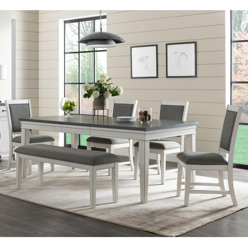 Martin Svensson Home Del Mar 6 Piece Dining Set In White And Grey Nebraska Furniture Mart