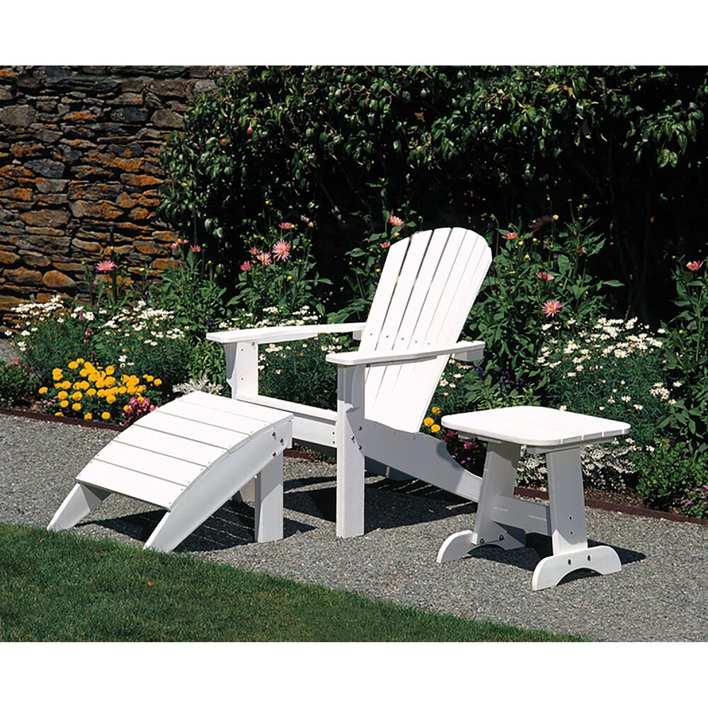 Oceanside Shell Back Adirondack Chair in White, , large