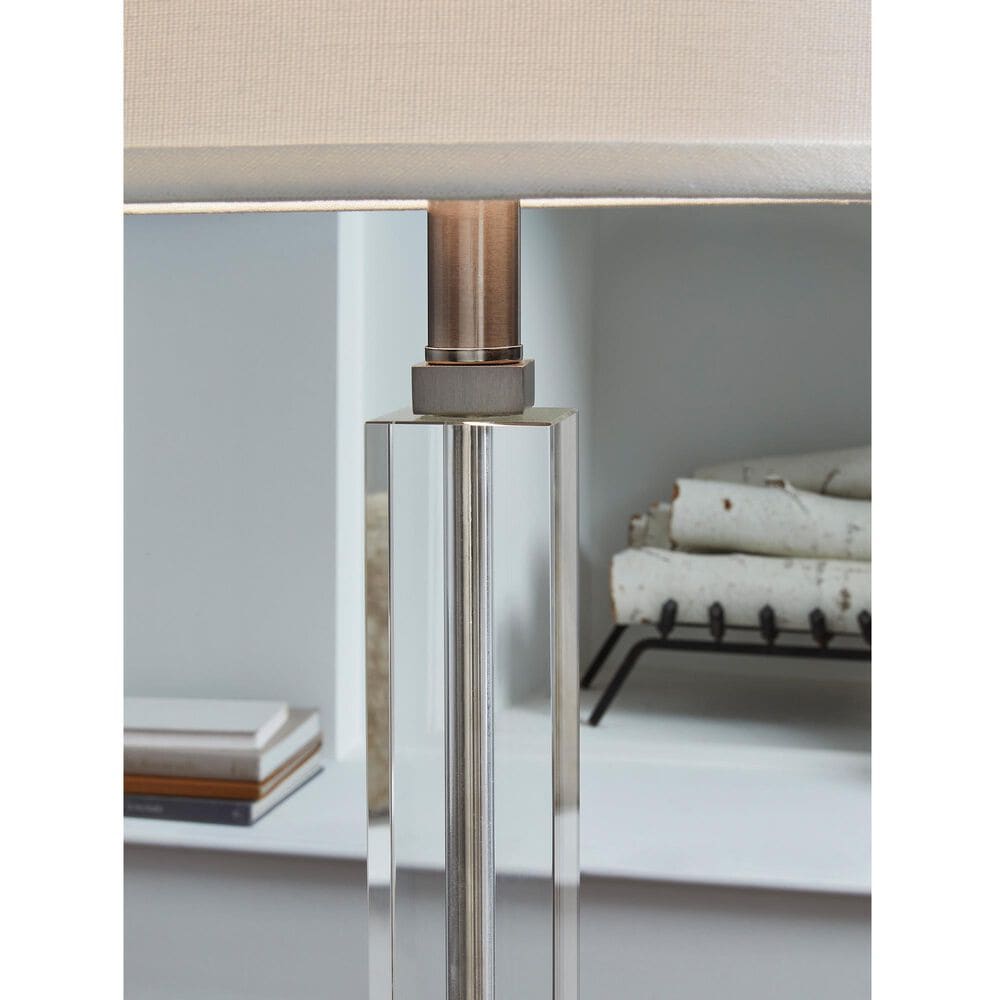 Ashley Deccalen Table Lamp in Clear and Gunmetal, , large