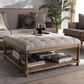 Baxton Studio Carlotta Square Ottoman in Beige, , large