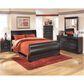 Signature Design by Ashley Huey Vineyard 4 Piece Full Bed Set in Black, , large