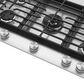 KitchenAid 36" Gas Cooktop with 5 Burners and Integrated Wok Grate in Stainless Steel, , large