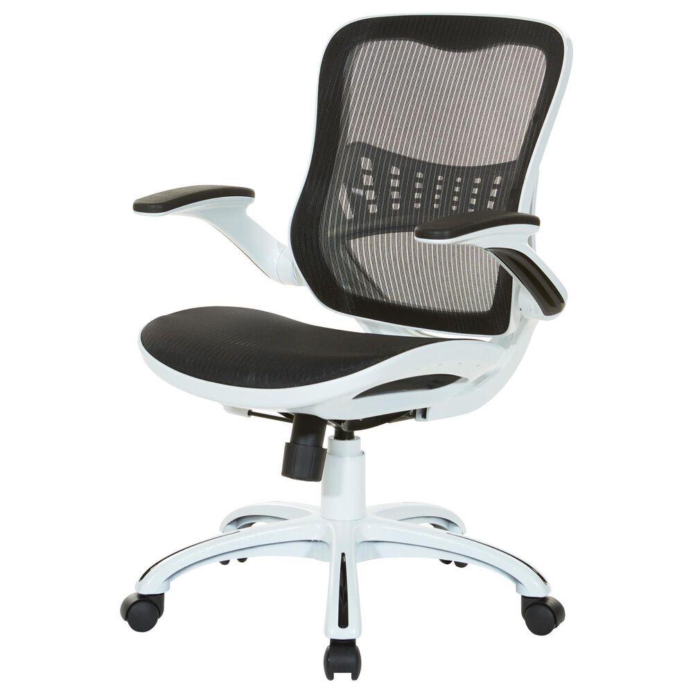 OSP Home Riley Mesh Back Office Chair in Black, , large