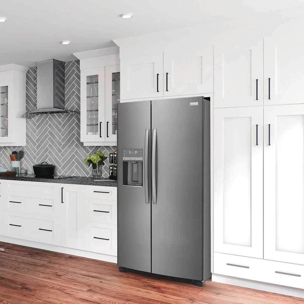Frigidaire Gallery 25.6 Cu. Ft. Standard Depth Side-by-Side Refrigerator in Smudge Proof Black Stainless Steel, , large