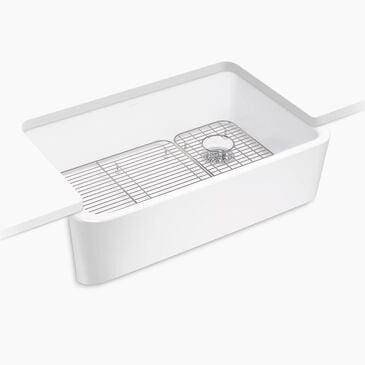 Kohler Ironridge 34" Undermount Single-Bowl Farmhouse Kitchen Sink in White, , large