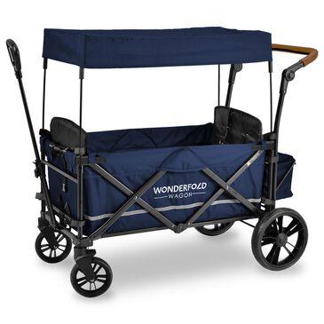 Wonderfold Push and Pull Double Stroller Wagon in Sapphire Navy, , large
