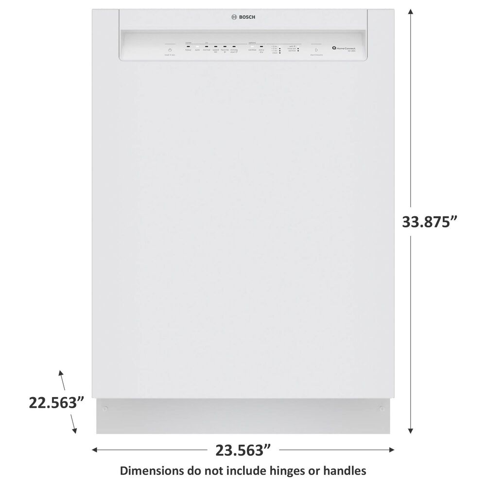 Bosch 100 Series 24&#39;&#39; Built-In Recessed Handle Dishwasher with Digital Control in White, , large