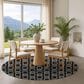 Dalyn Rug Company The Reserve TR6 Black 8" Round Indoor/Outdoor Area Rug, , large
