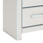 Ashley Zuraleus 2-Drawer Night Stand in Matte White and Chrome, , large