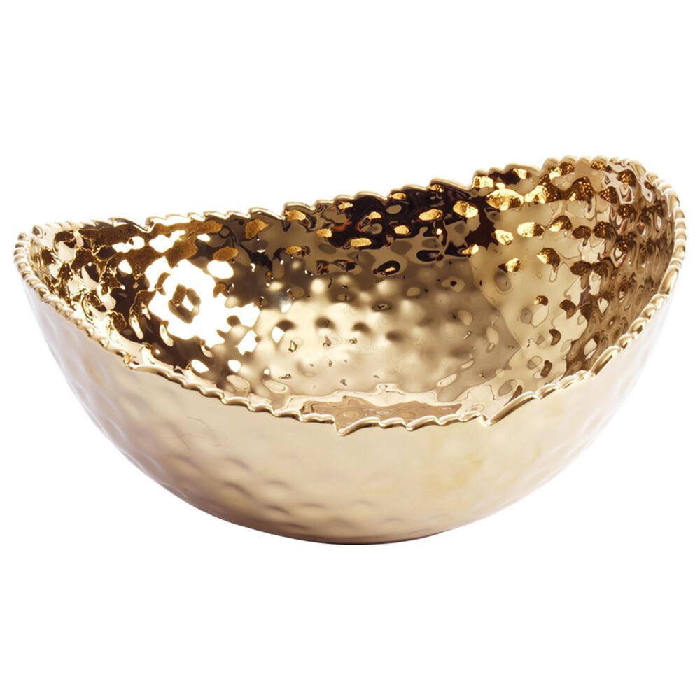 Pampa Bay 7.5" Medium Oval Bowl in Gold, , large