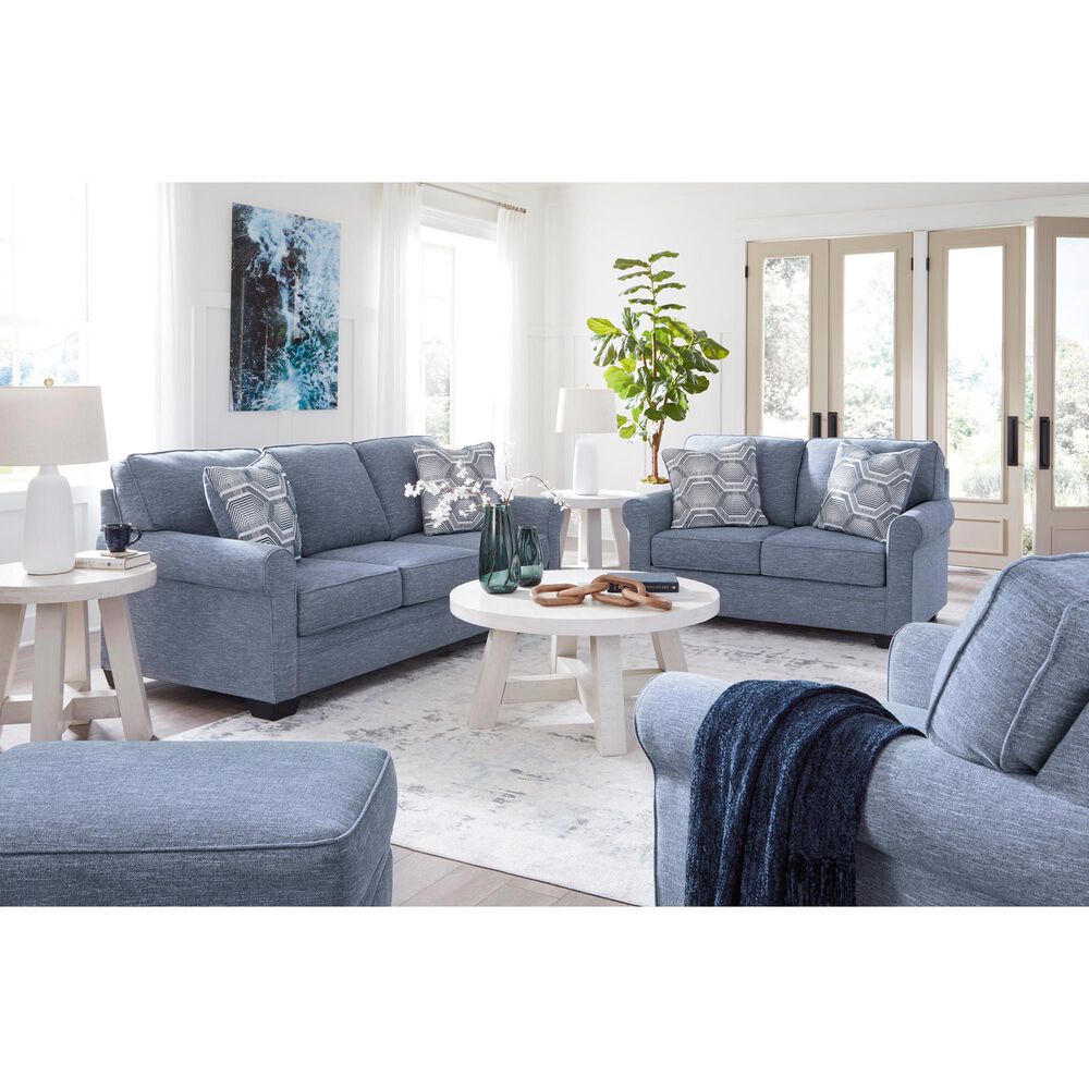 Ashley Carissa Manor Ottoman in Denim, , large