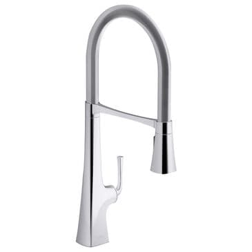 Kohler Graze Pull Down Kitchen Sink Faucet in Polished Chrome, , large