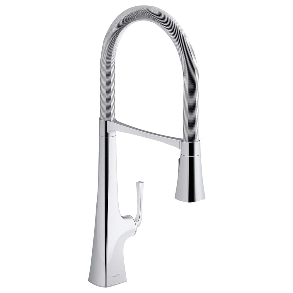 Kohler Graze Pull Down Kitchen Sink Faucet in Polished Chrome, , large