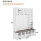 HOMLUX 6-Hook Hall Tree with Cubbies in White, , large