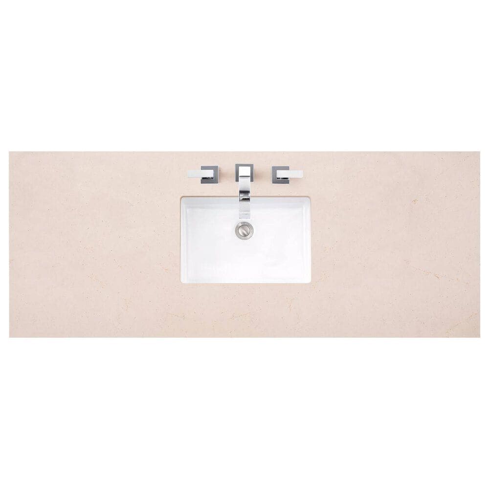 James Martin Vanities Brookfield 60&quot; Single Bathroom Vanity in Burnished Mahogany with 3 cm Eternal Marfil Quartz Top and Rectangle Sink, , large