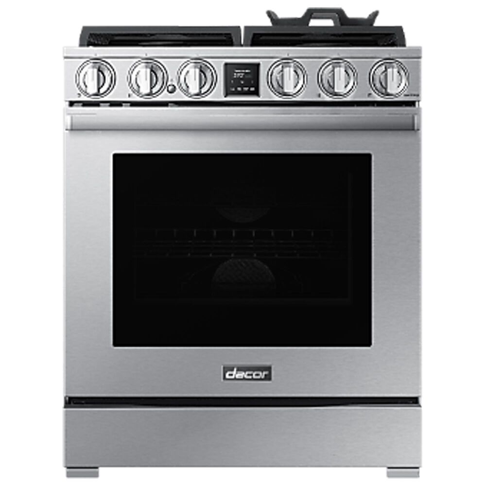 DACOR 5-Piece Set Kitchen Package with 36&quot; Counter-Depth French Door Refrigerator and 30&quot; Gas Range in Silver Stainless, , large