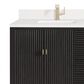 James Martin Vanities Myrrin 72" Vanity in Carbon Oak with Single Hole 3 cm White Zeus Quartz Top & Backsplash, , large