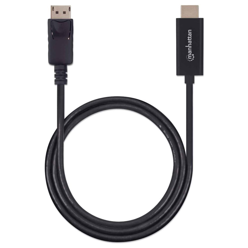 Manhattan 6&#39; DisplayPort Male to HDMI Male Cable in Black, , large
