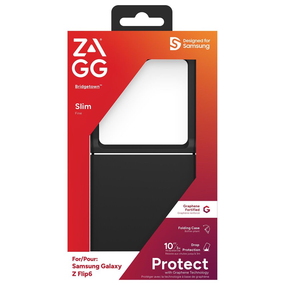 Zagg Bridgetown Lightweight Folding Case for Samsung Galaxy Z Flip6 in Black, , large