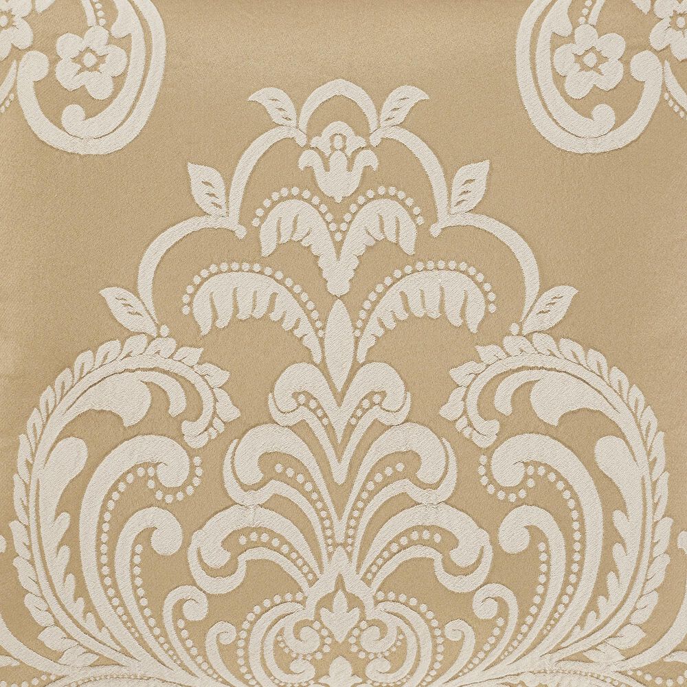 J. Queen New York Potenza 20&quot; Square Throw Pillow in Ivory and Gold, , large