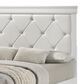 Crown Mark Amalia Full Upholstered Panel Bed in White, , large
