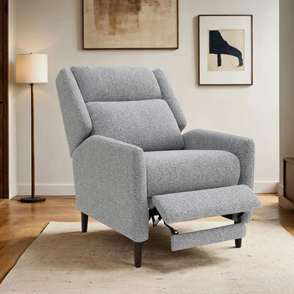 Furniture of America Psyche Push Back Recliner in Gray, , large