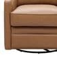 Italiano Furniture Turner Leather Swivel Glider in Camel (Set of 2), , large