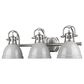 Golden Lighting Duncan 3-Light Bath Vanity in Pewter and Glossy Gray, , large