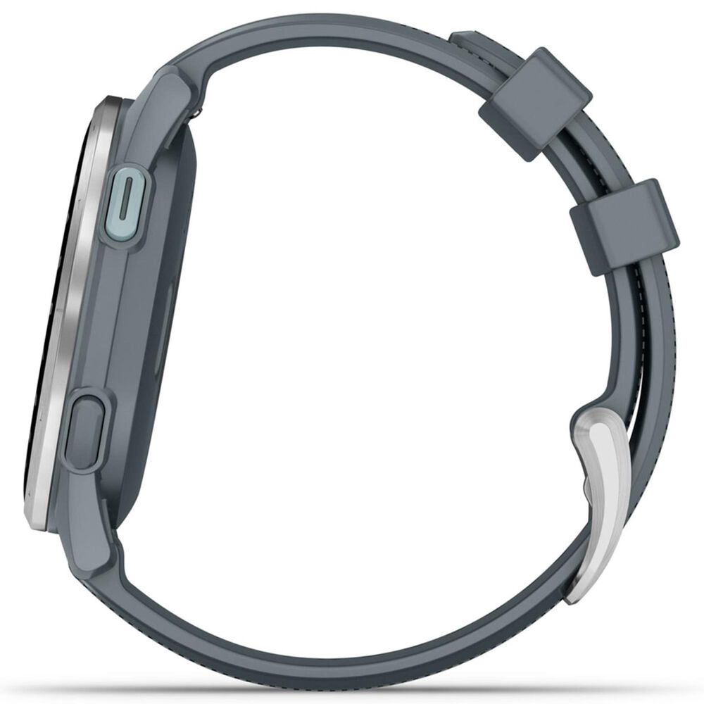 Garmin Approach S44 43mm Golf Smartwatch Silver Aluminum Bezel Case with Twilight Silicone Band, , large