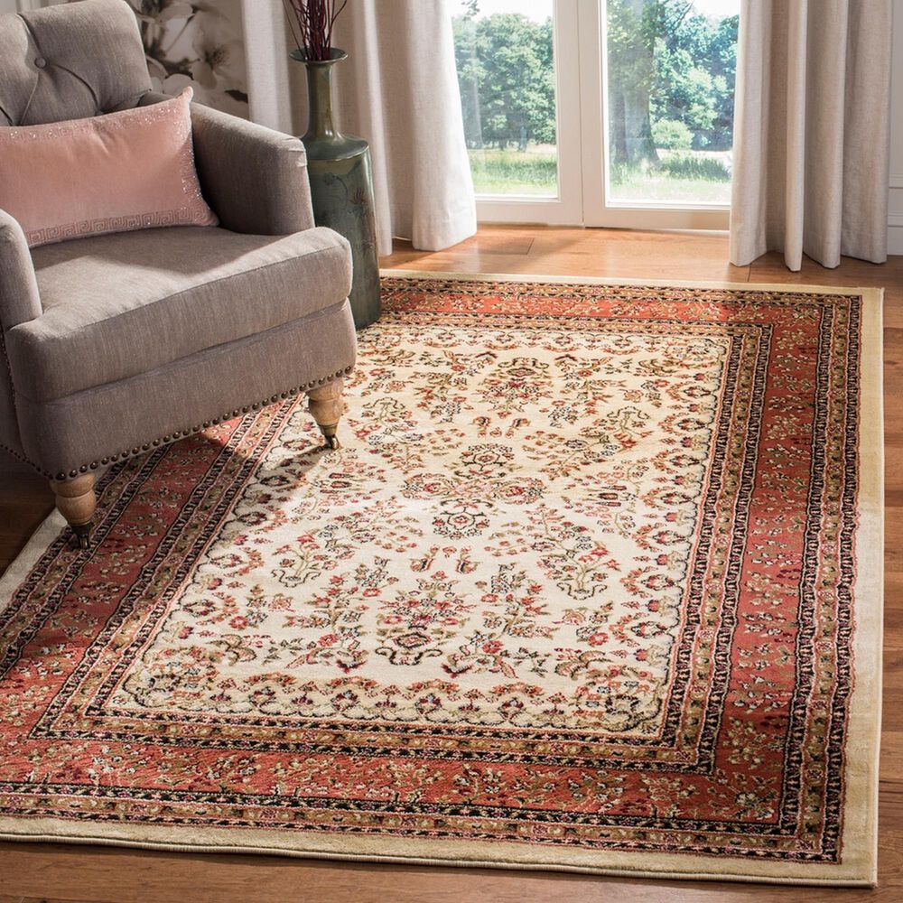 Safavieh Lyndhurst 3&#39;3&quot; x 5&#39;3&quot; Ivory and Rust Area Rug, , large