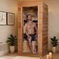 EZlife Elite 1-Person Compact Ultra Low EMF FAR Infrared Home Sauna in Natural Hemlock, , large