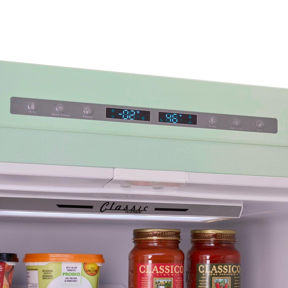 Unique Appliances Classic Retro 18 Cu. Ft Bottom Freezer Refrigerator in Summer Mint Green, , large