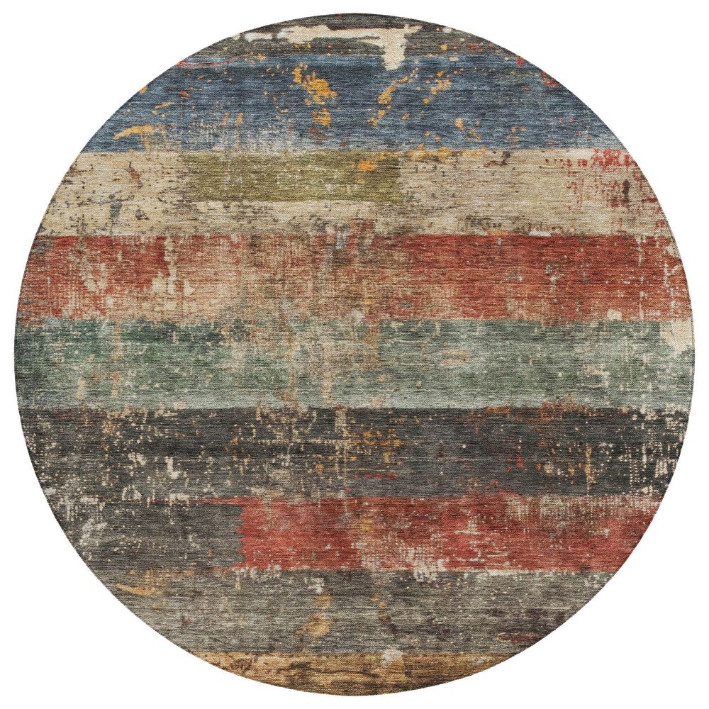 Dalyn Rug Company Nouveau NV6 8" Round Fern Indoor/Outdoor Area Rug, , large