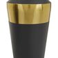 Maple and Jade 2-Piece Iron Decorative Vase Set in Matte Black and Gold, , large