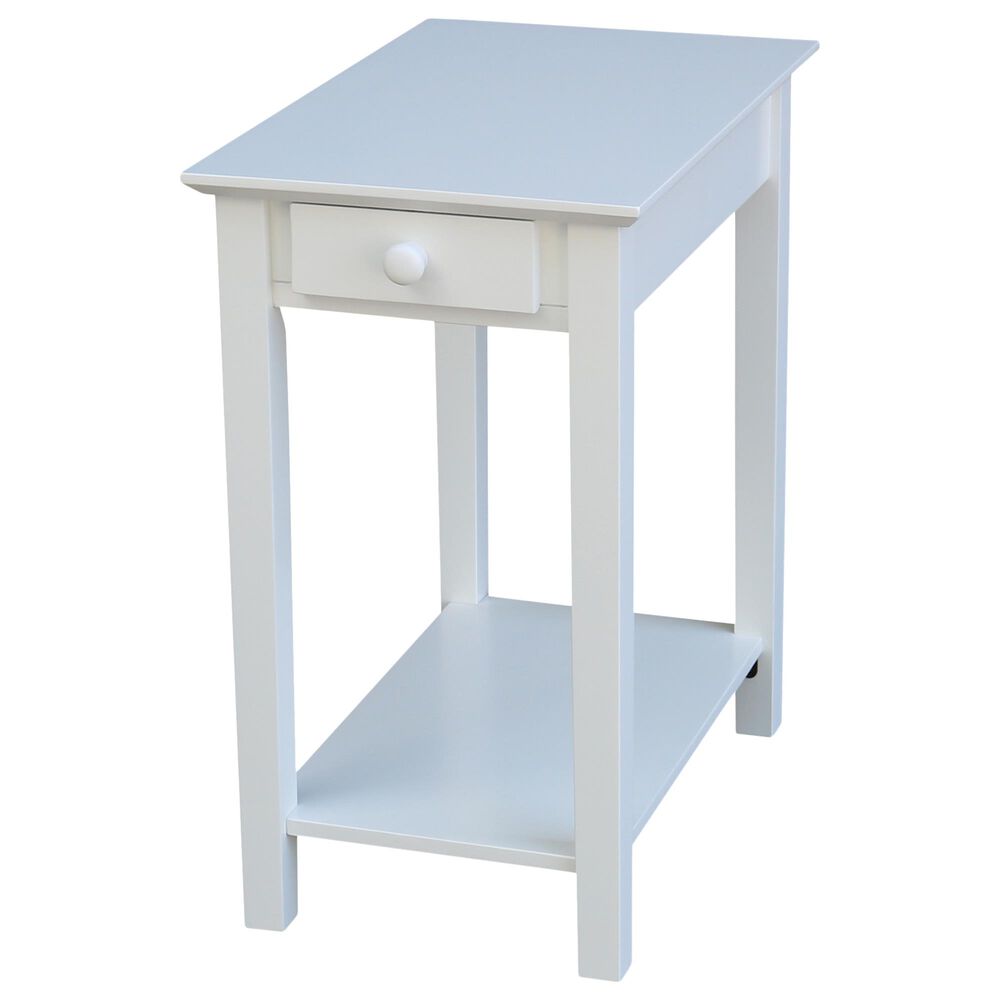 International Concepts Transitional End Table in White, , large