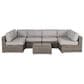 Hearth and Haven 7-Piece Outdoor L-Shaped Sectional Set in Gray, , large